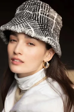 Grey mink hat