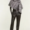 Grey mink stole
