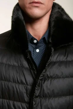Jacket with fur collar