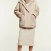 Jacket with mink pockets and hood