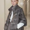 Karakul lamb fur coat