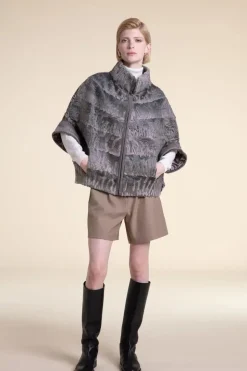 Karakul lamb fur coat