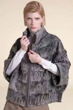 Karakul lamb fur coat