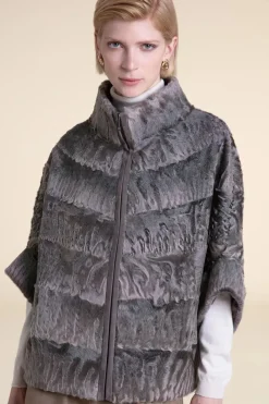 Karakul lamb fur coat