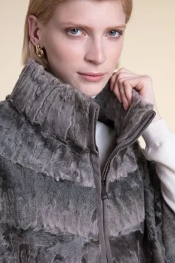 Karakul lamb fur coat