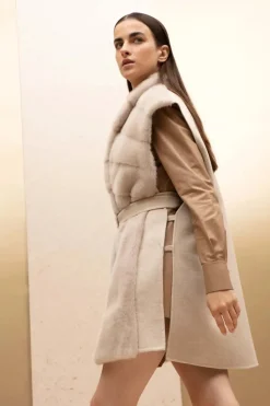 Ladies mink vest