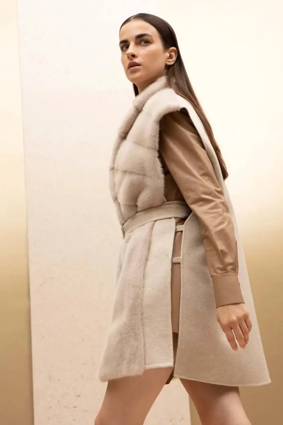 Ladies mink vest