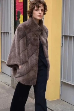 Long mink jacket
