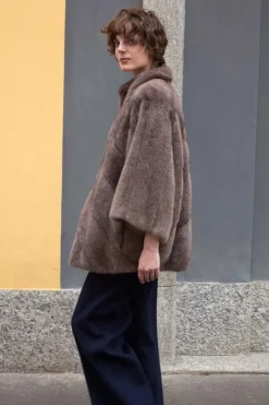 Long mink jacket