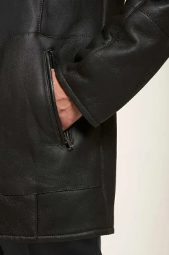 Long sheepskin jacket for men