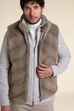Male fur vest