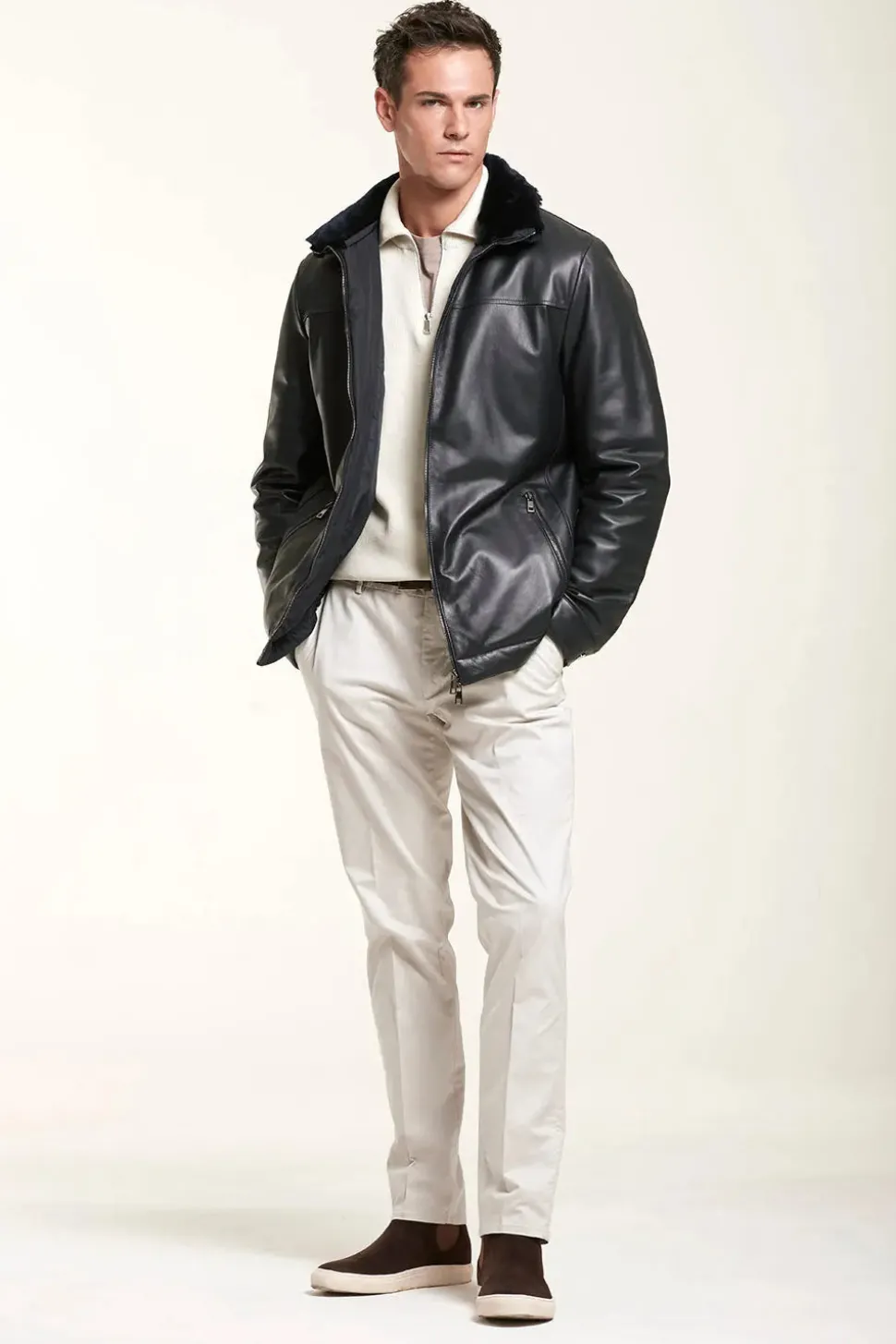 Men leather jacket