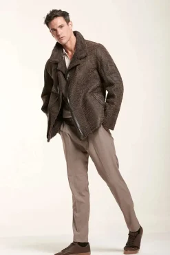 Men sheepskin jacket
