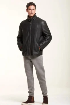 Men sheepskin jacket