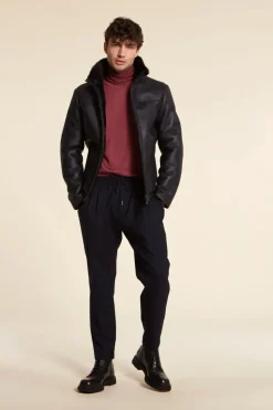 Men sheepskin jacket