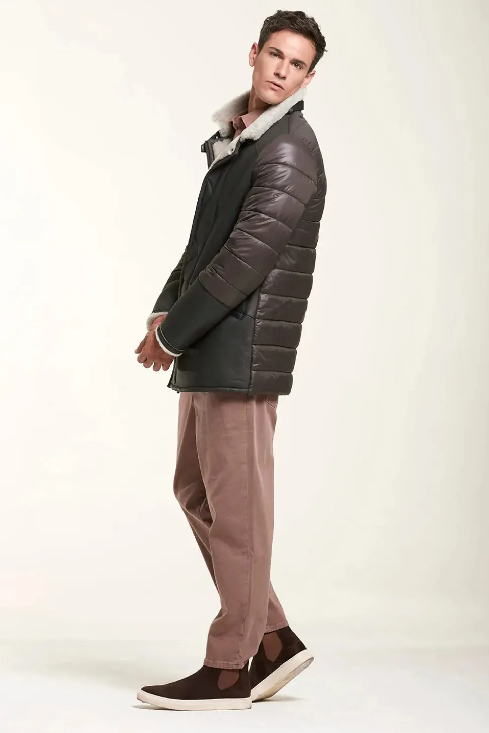 Men sheepskin jacket