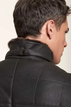Men sheepskin jacket