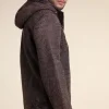Men sheepskin jacket with hood