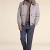 Mens aviator jacket with fur collar