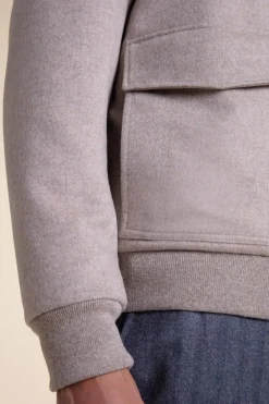 Mens aviator jacket with fur collar