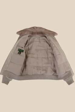 Mens aviator jacket with fur collar