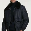 Mens bomber jacket with fur