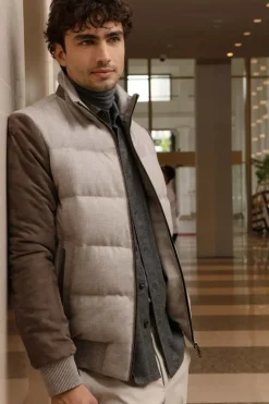 Mens cashmere puffer jacket