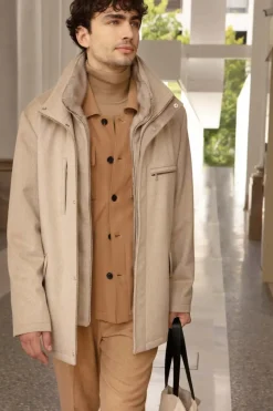 Mens mink collar coat