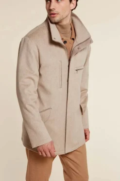 Mens mink collar coat