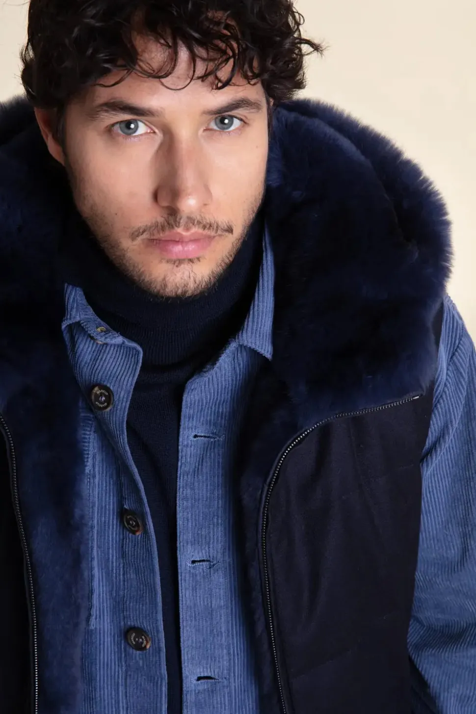 Men's nutria fur vest
