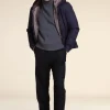 Mens parka jacket with fur hood