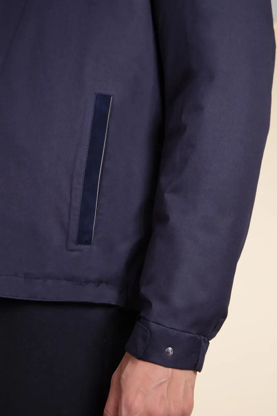 Mens parka jacket with fur hood