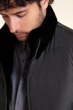 Mens real fur vest