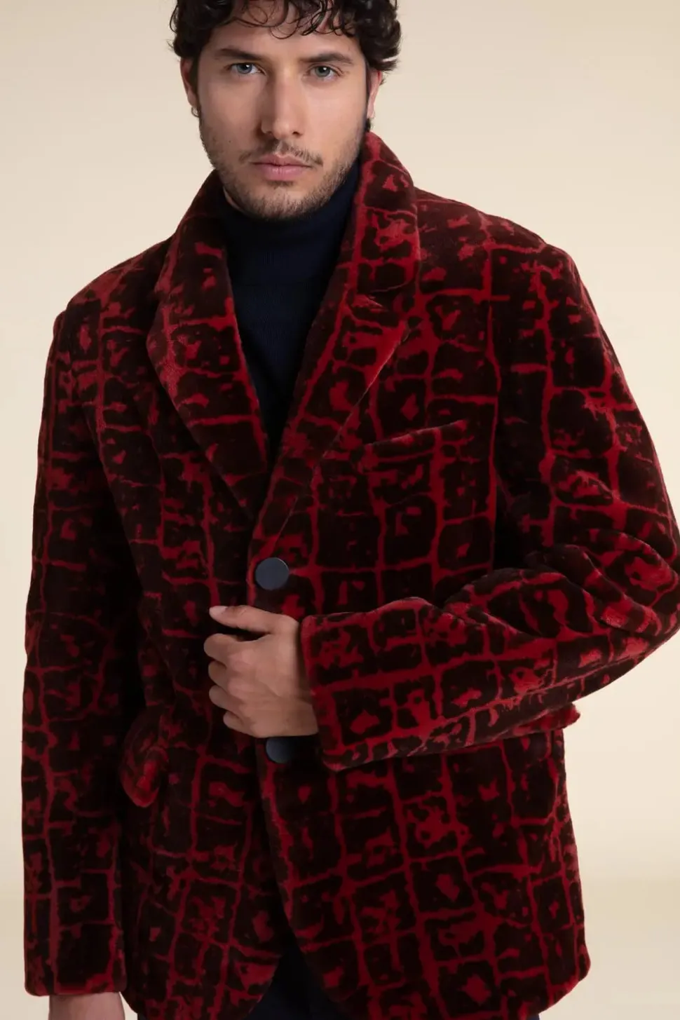Mens sheared mink coat