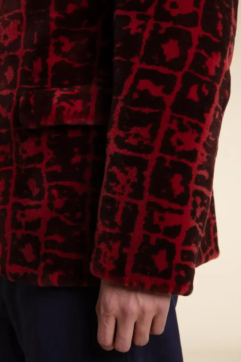 Mens sheared mink coat