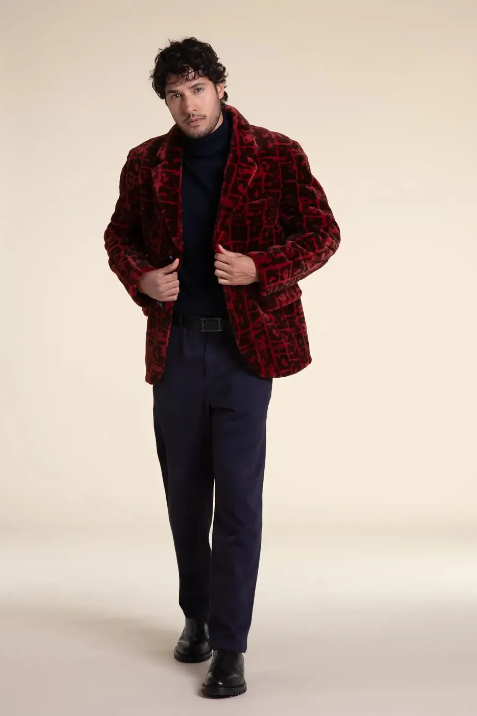Mens sheared mink coat