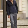 Mens suede shearling jacket