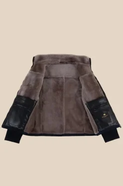 Mens suede shearling jacket
