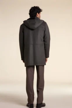 Mens winter coat with fur hood