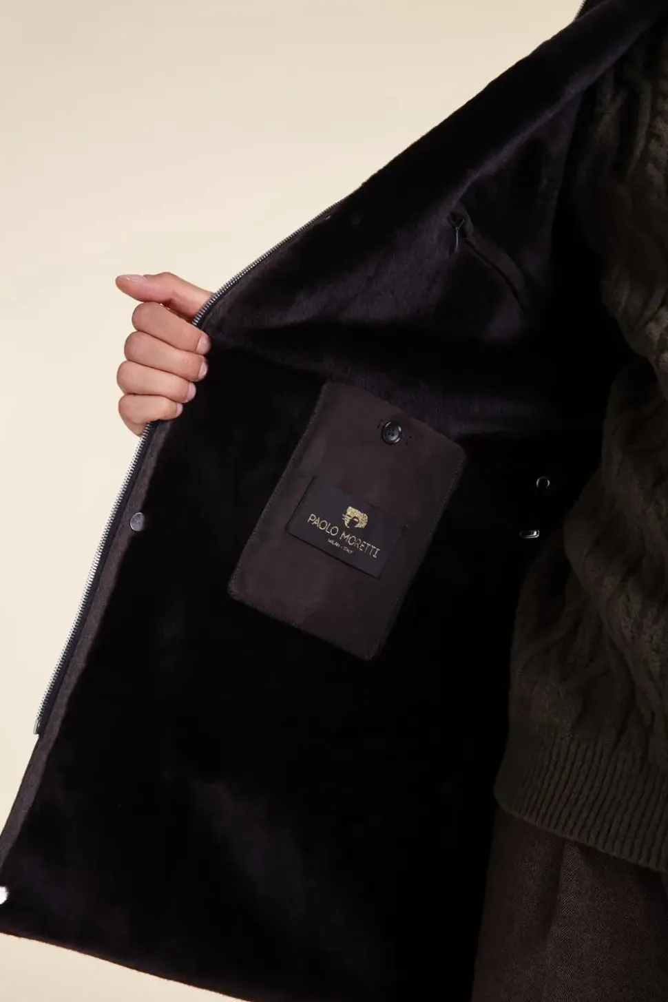 Mens winter coat with fur hood