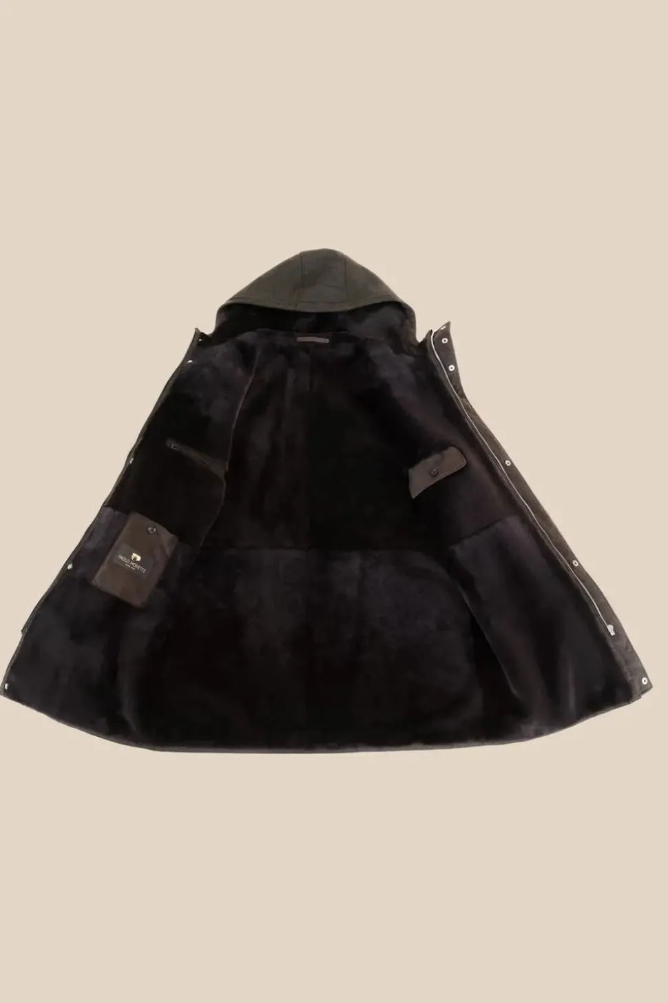 Mens winter coat with fur hood
