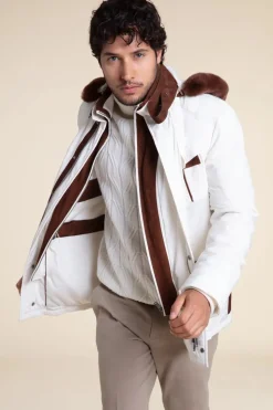 Mens winter coat with hood