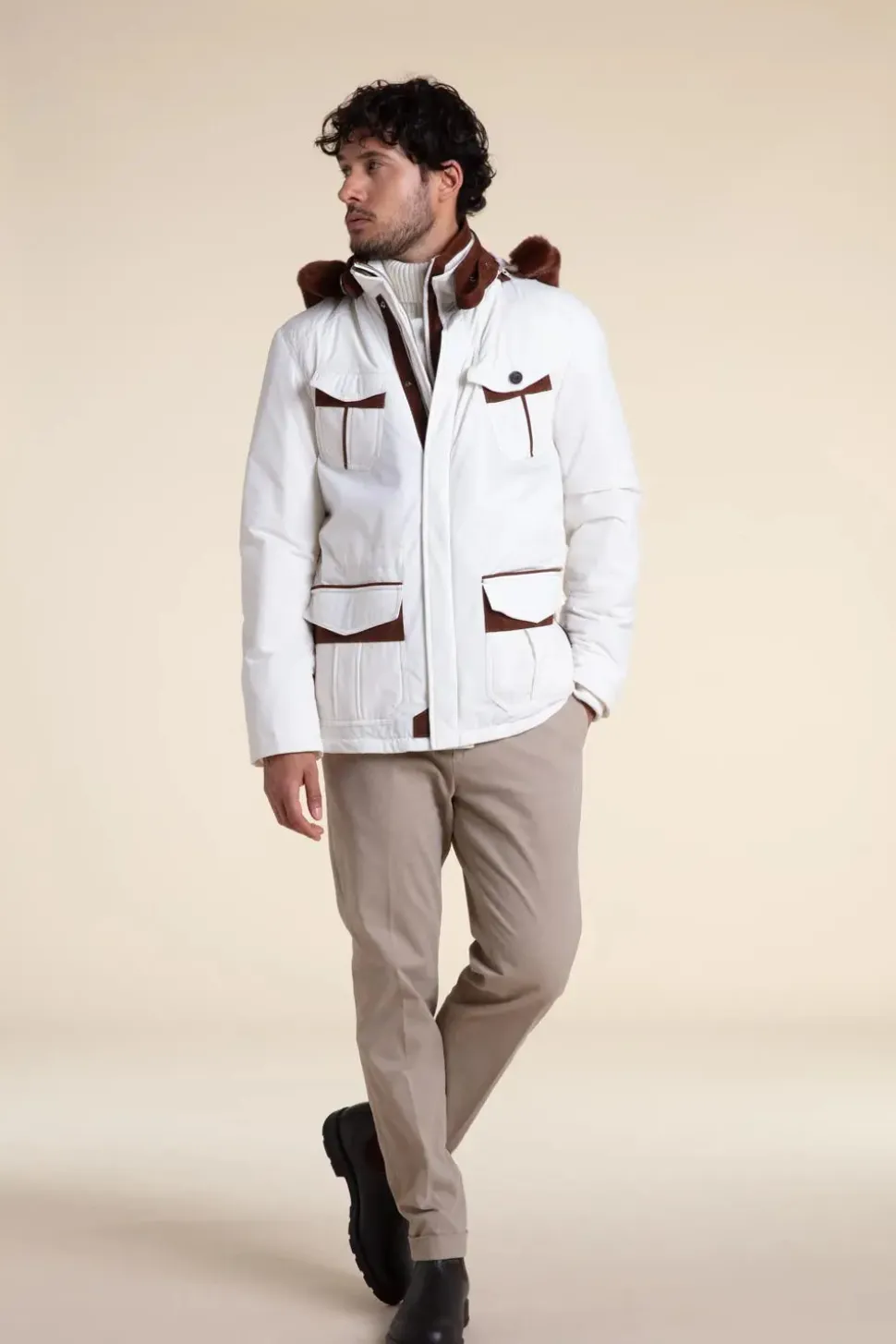Mens winter coat with hood