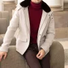 Mens winter jacket with fur hood