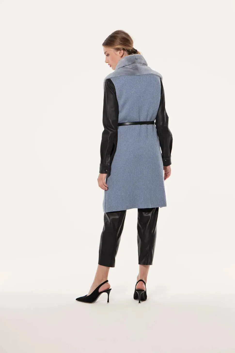 Mink and cashmere vest