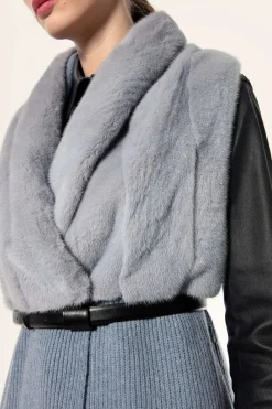 Mink and cashmere vest