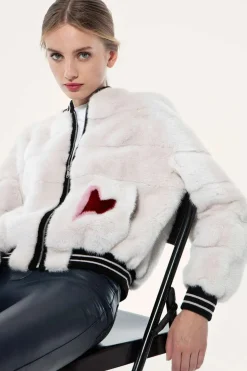 Mink bomber jacket