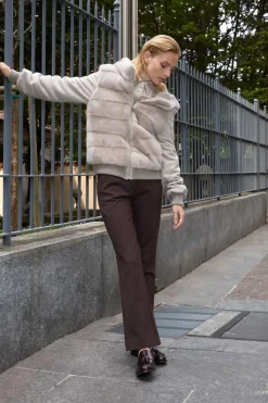 Mink bomber jacket womens
