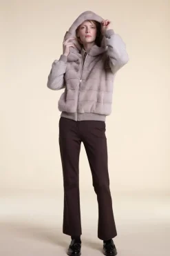 Mink bomber jacket womens