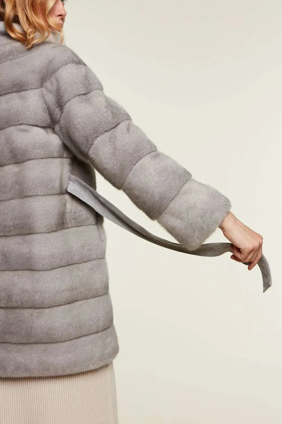 Mink coat grey